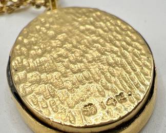 14K gold stamped pendant