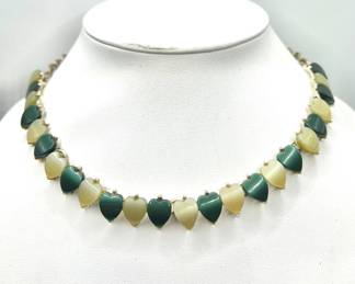 Hearts Vintage Thermoset Lucite Choker Necklace