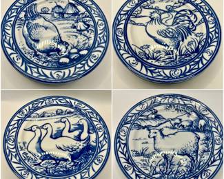 Williams Sonoma “Brittany” Blue & White Plates
