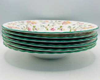 Minton Haddon Hall Bone China Wide Rim Soup Bowls