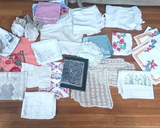 Linens including Embroidery and Lace