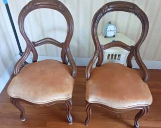 19th Century Victorian Balloon-Back Mahogany Chairs