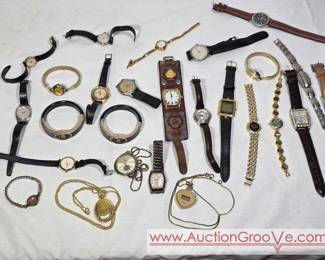 OVER 20 VINTAGE WATCHES COLLECTION. Includes Heritage Pendant Watch with Spiral Moving Works