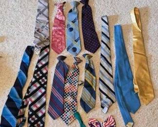 Mens Vintage Ties and Bow Ties
