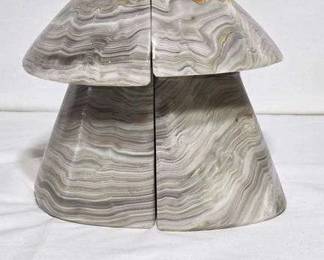 Hand Carved Agate or Onyx Mushroom Book Ends