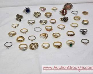36 Rings. All Different Sizes