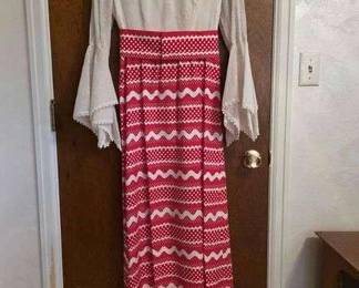 Vintage Lou Gene of California Flair Sleeve Dress.