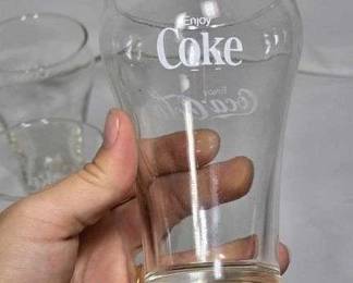 Coca Cola Glasses. TEN 10oz and 6 12oz
