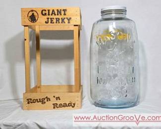 Giant Mason Jar. Giant Jerky. Rough n Ready