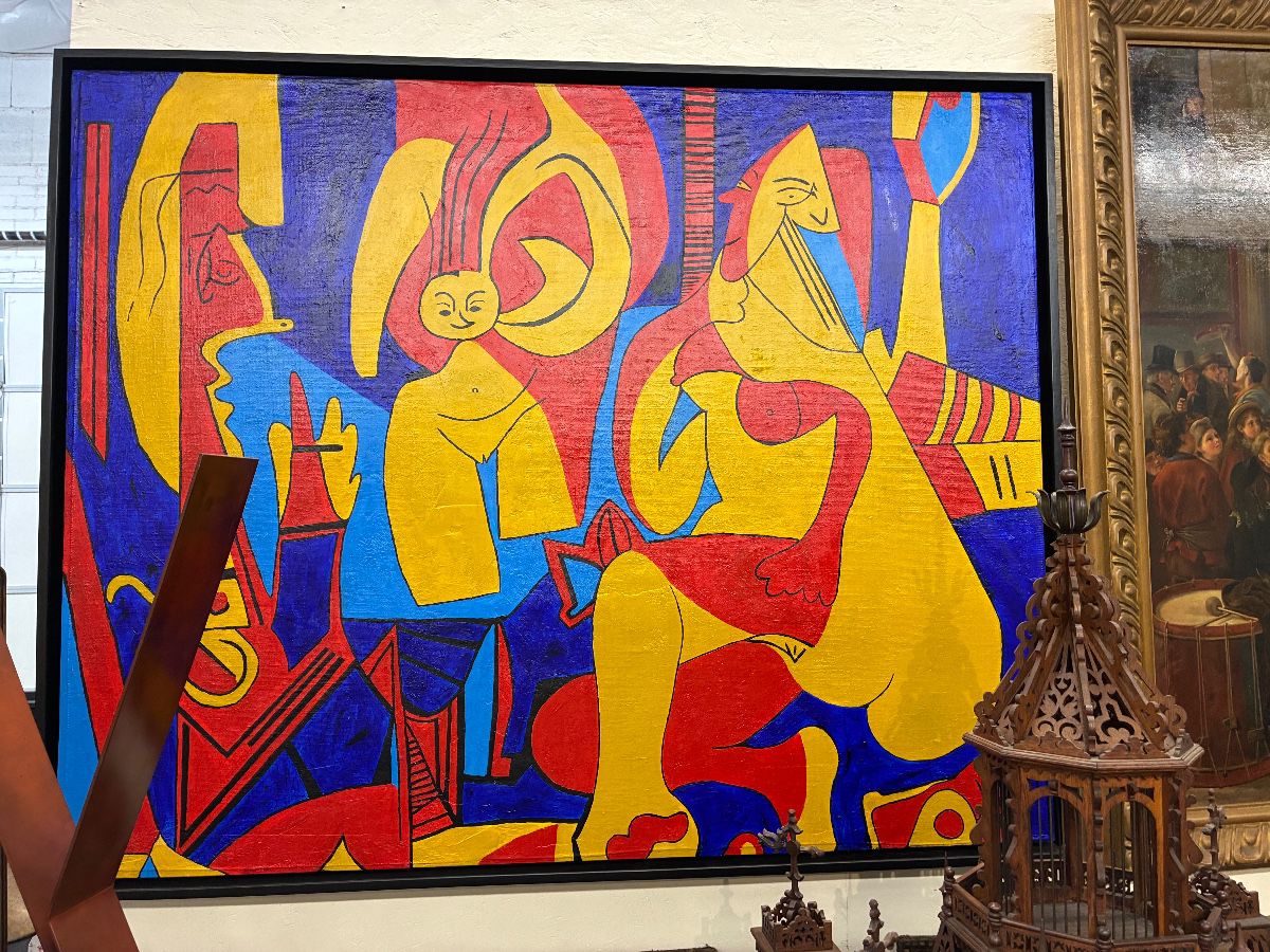 Fabulous large modern oil on canvas