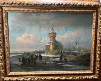Fabulous Dutch oil on board signed and dated 1858