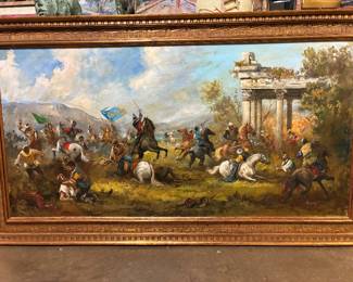 Fabulous Large oil on canvas signed