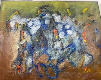 Very large modern oil on canvas