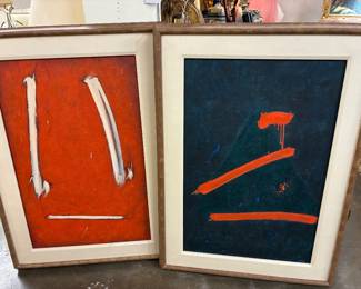 Two modern oil on canvas