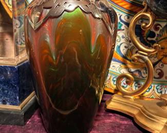 19th century Sterling silver Loetz vase