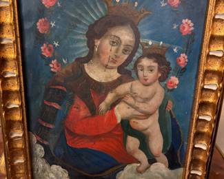 19th century oil on Tin