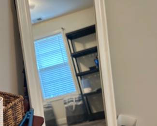 Large floor mirror with White frame