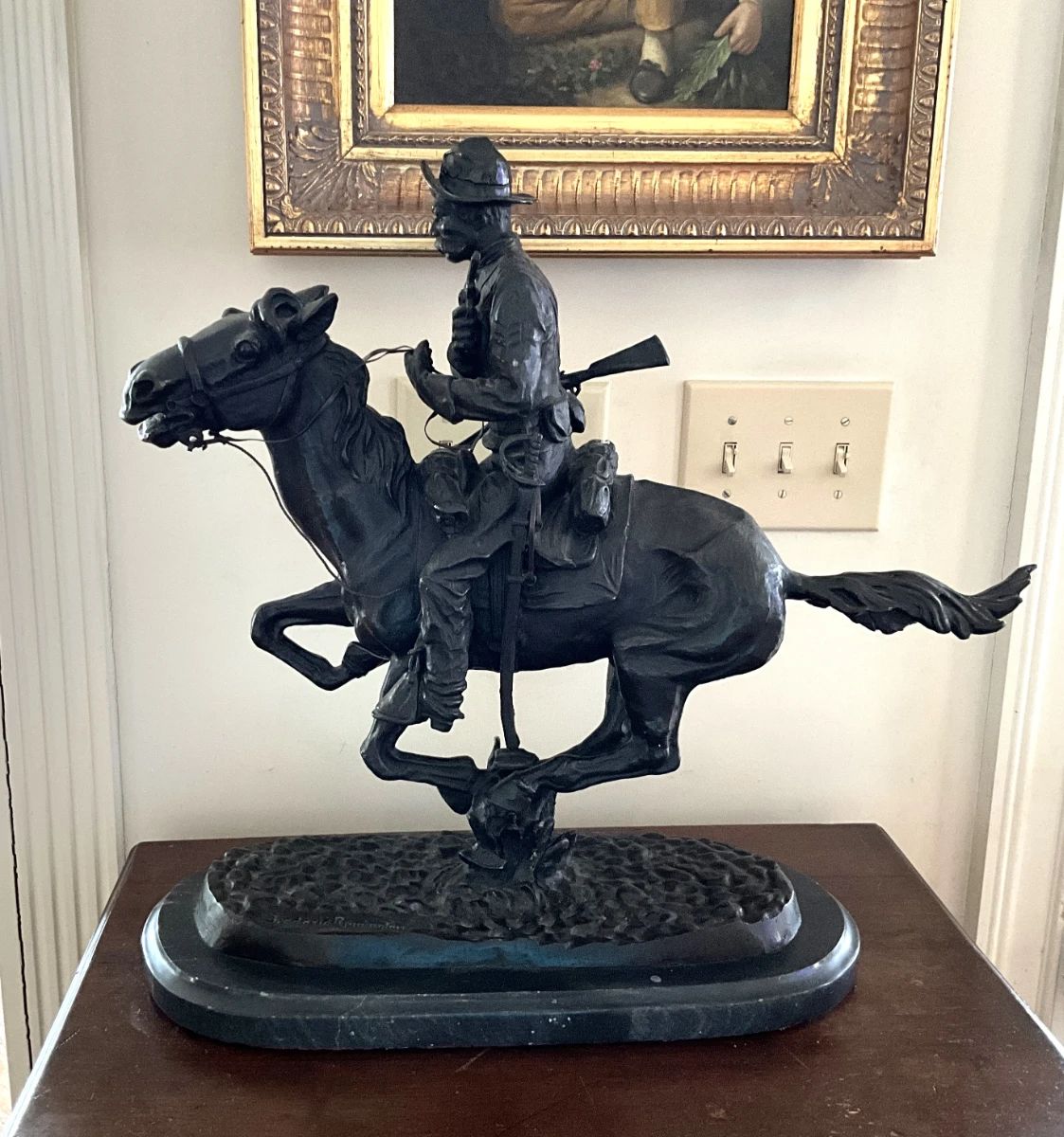 LARGE BRONZE REMINGTON TROOPER OF PLAINS