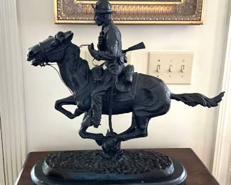 LARGE BRONZE REMINGTON TROOPER OF PLAINS