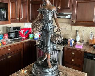 2.5FT VTG MOREAU STYLE BRONZE STATUE