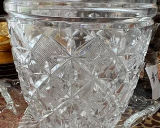 Beautiful ornate crystal ice bucket
