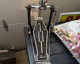 Drum set pedal. 