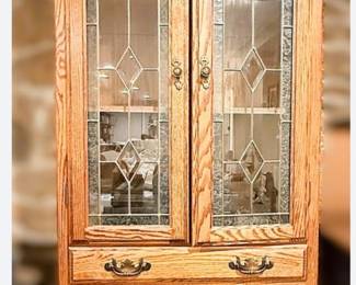 Solid oak Side china cabinet. 