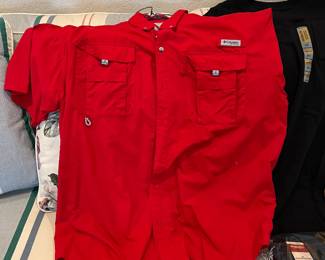 Men's Columbia XXL red shirt