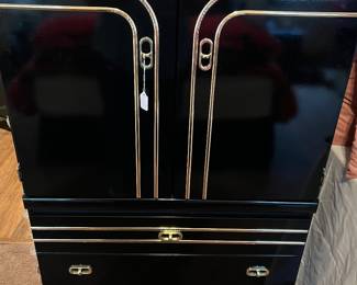 Black Lacquer chest with drawers