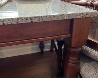 Wooden Dining Table with granite top 