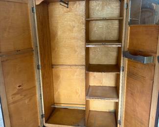early-mid 20th-century oak gentleman's wardrobe