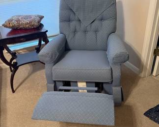 Blue La-Z-Boy rocker recliner
