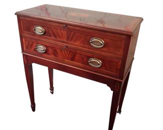 Hekman Federal Style Mahogany Marquetry Silver Chest