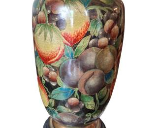 Vintage Painted Porcelain Lamp
