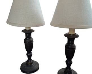 Pair of Bronze Look Table Lamps