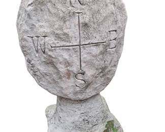 23" Concrete Compass Stone
