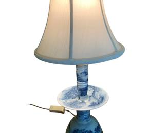 Blue and White Porcelain Lamp