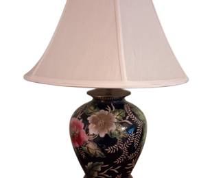 Vintage Ceramic Chinese Pottery Table Lamp