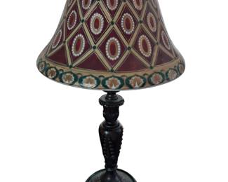 Painted Porcelain Shade Lamp