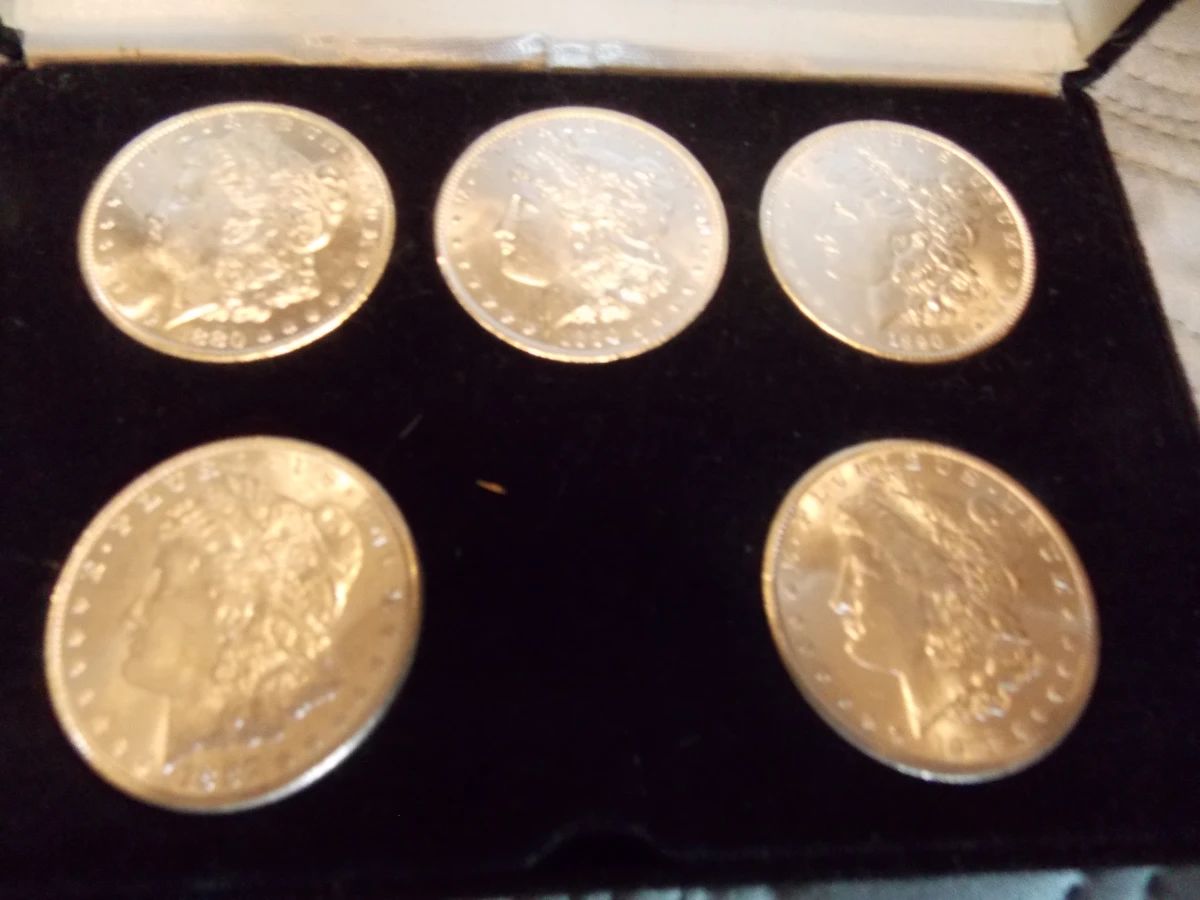 5 Coin Morgan Silver Dollar