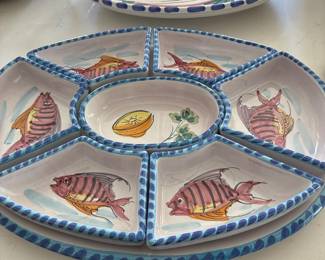 Vietri Italy 8 piece seafood buffet