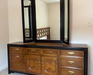 Dresser 72”w x 18”d x 29 1/2” h with 3 panel mirror 46 1/2”h
