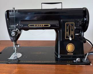 Singer sewing machine closeup
