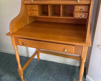 Roll top Secretary Desk 32 1/2”w x 24”d x 43 1/2”h