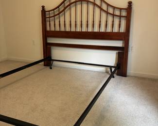 Full size bed headboard and frame, 63”w x 52”h