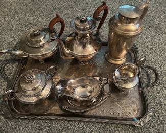 Silver plated tea set
