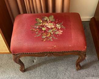 Embroidered Foot Stool 