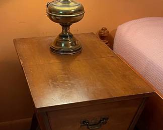 Hurricane Lamp/Side Table