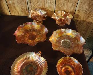 Carnival glass assortment