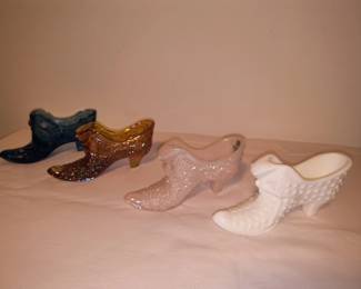 Fenton decorated shoes